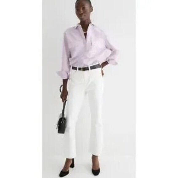 J. Crew Women's Tall Mid-Rise Flare Crop White 29 Tall NWT - Picture 9 of 9